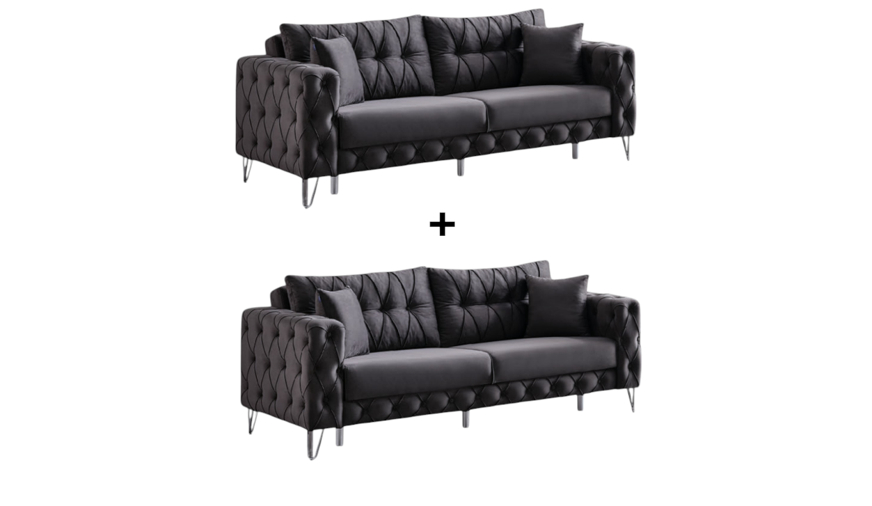 Palermo Sofa Handarbeit Massivholz Hochwertiger Stoff