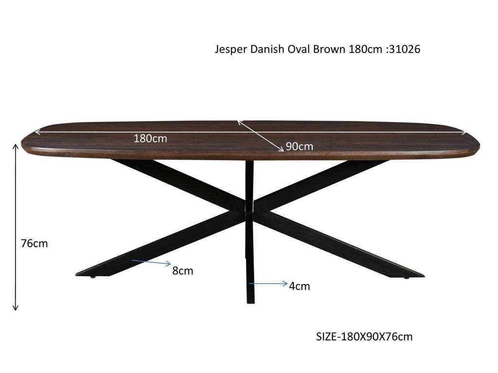 Jesper Dänisch Oval Braun 180cm