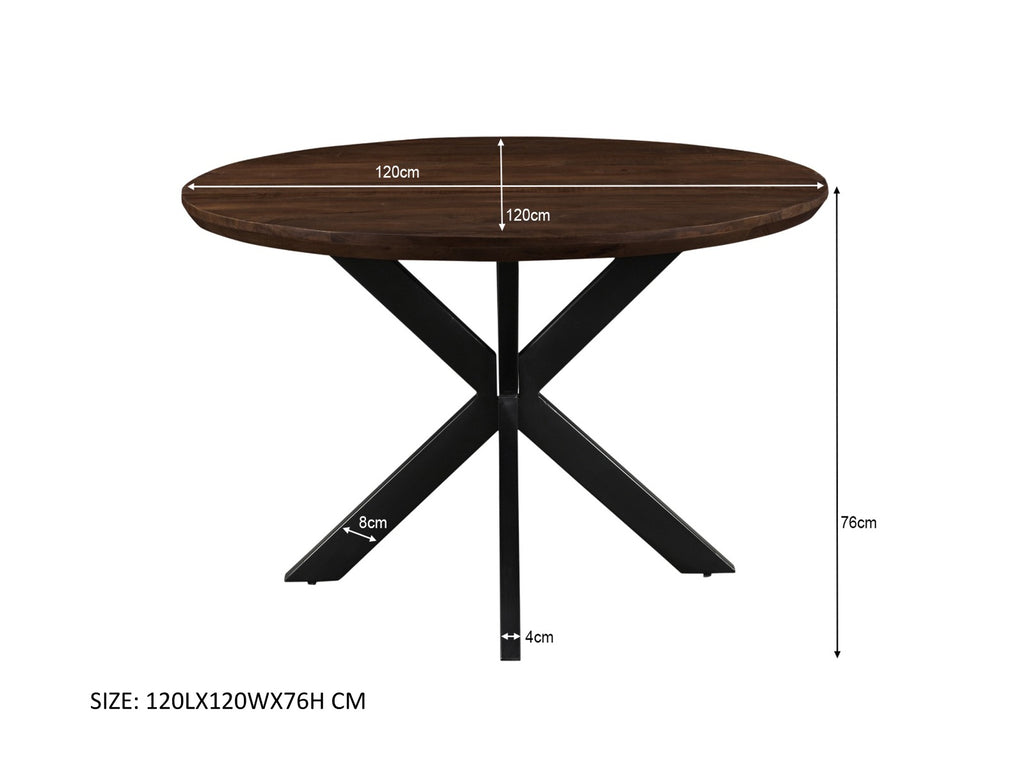 Jesper Rund Braun 120cm