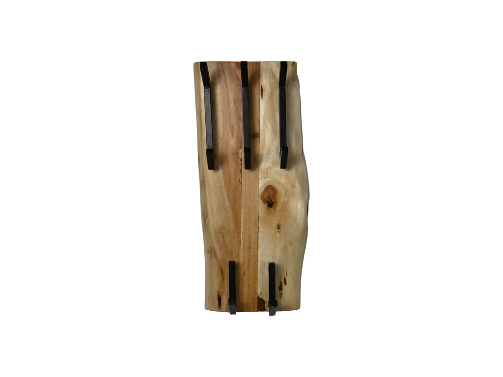 Garderobe Live Edge - 25x13x60 - Natur - Akazienholz/Metall