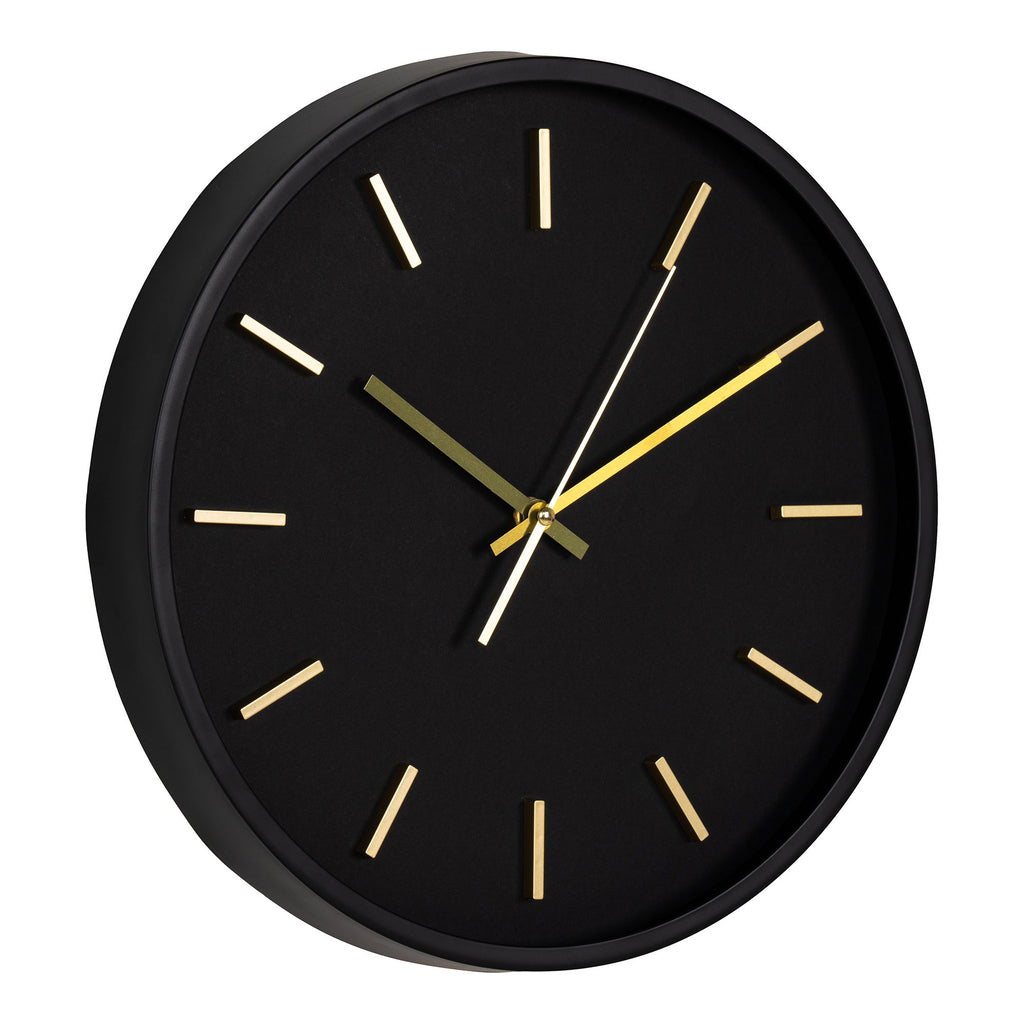 Kensington Wanduhr - Wanduhr, schwarz, geräuschloses Uhrwerk, rund ø35 cm