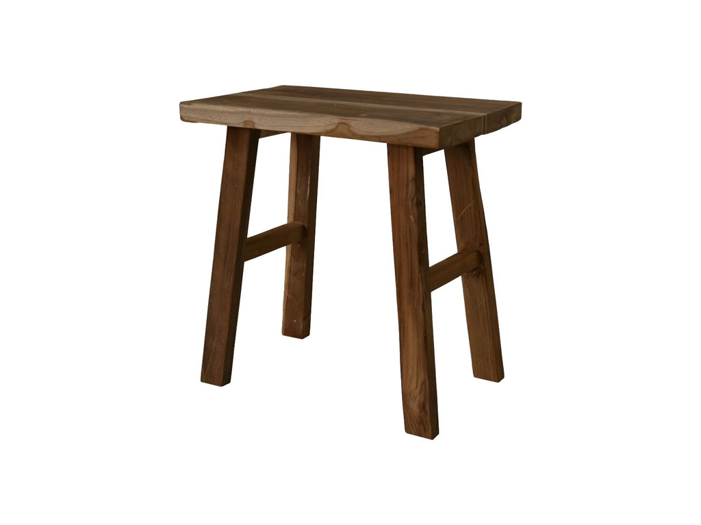 Hocker für draußen - 45x29x45 - Natur - Teak