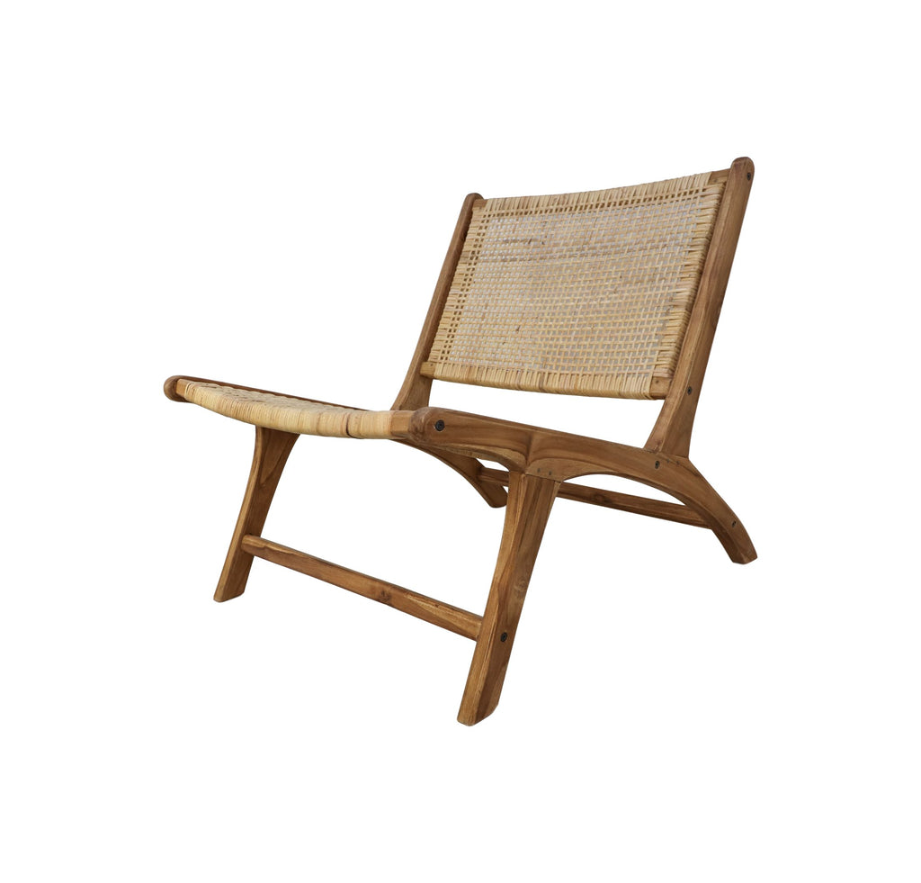 Loungestuhl - Teak/Rattan