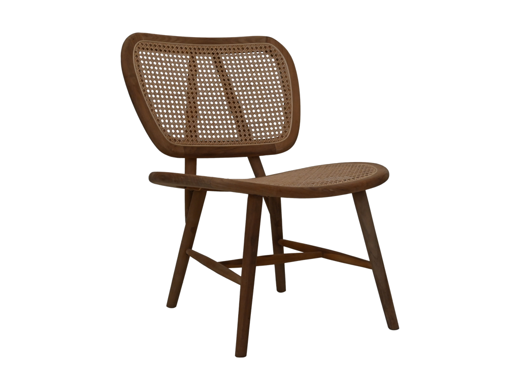 Lugano Rattan Stuhl - 70x67x81 - Natur - Teak/Rattan