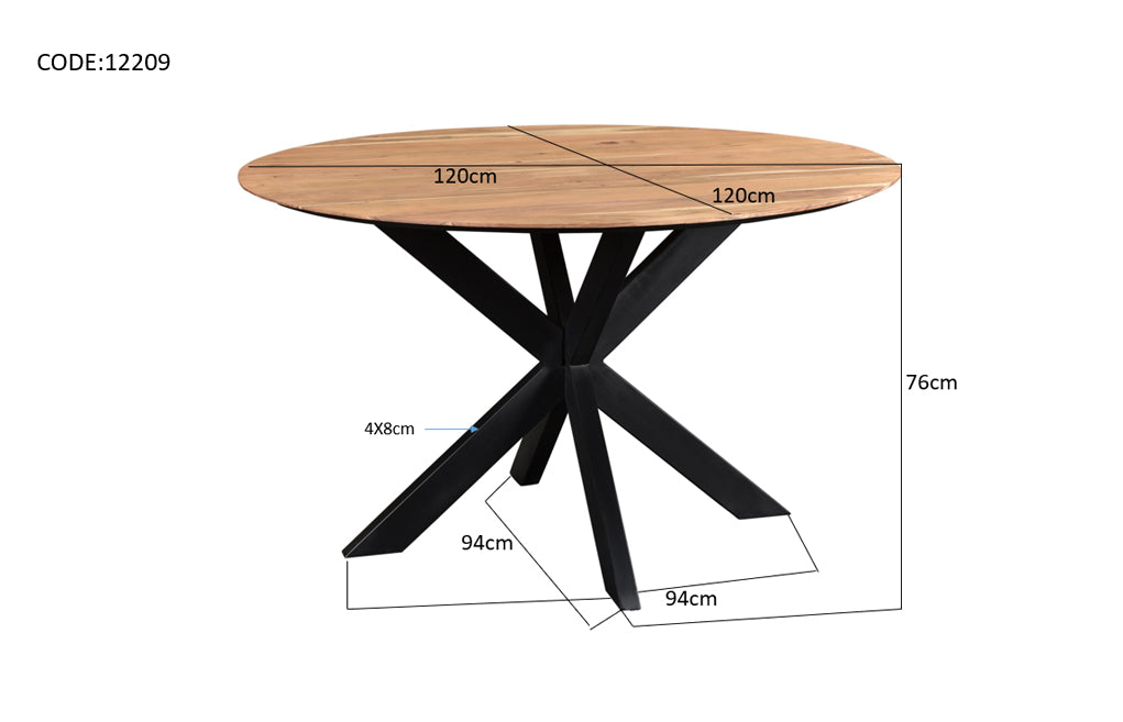 Oslo Rund Akazie 120 cm