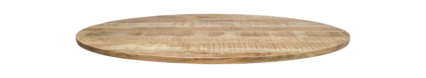 Ovales Tischplatte - 180x100x4 - Natur - Mangoholz