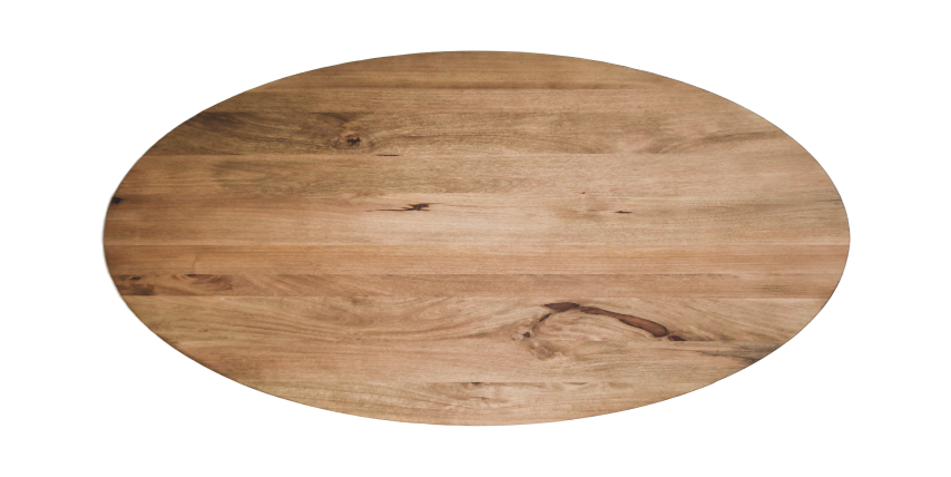 Ovales Tischplatte Oakland - 240x120x3,5 - Natur - Mangoholz