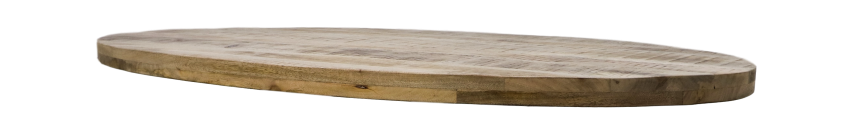 Ovales Tischplatte Portland - 180x100x5 - Natur - Mangoholz