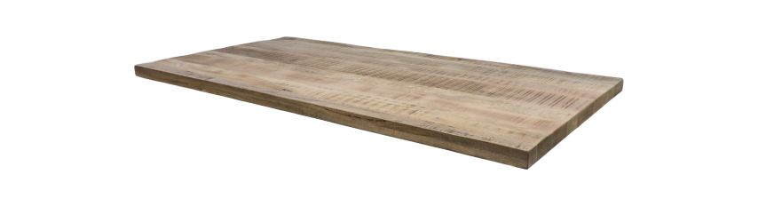 Rechteckige Tischplatte Portland - 180x90x5 - Natur - Mangoholz