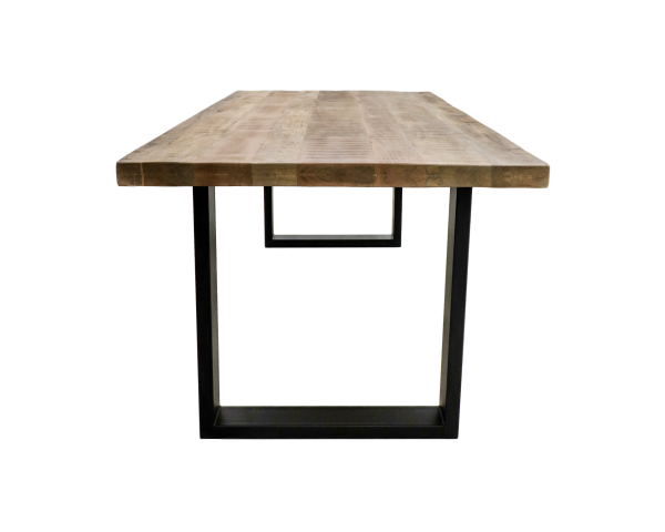 Rechteckiger Esstisch Portland - 180x90 cm - Mangoholz/Eisen