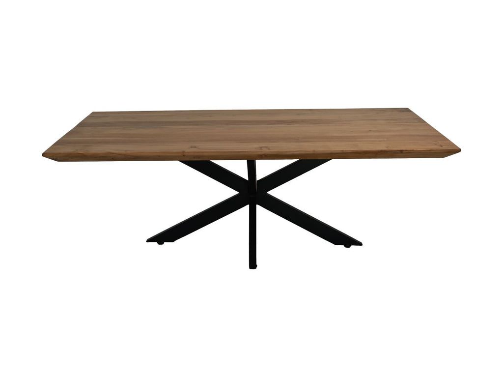 Rechteckiger Couchtisch Zürich - 130x75x44 - Natur/Schwarz - Akazie/Metall