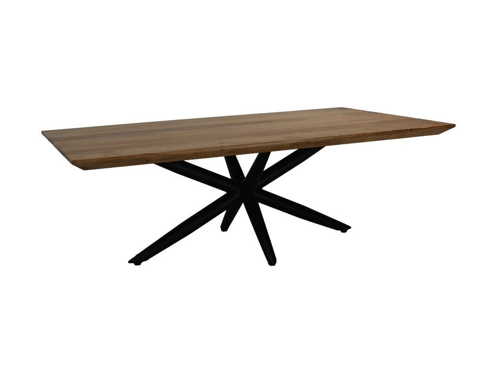 Rechteckiger Couchtisch Zürich - 130x75x44 - Natur/Schwarz - Akazie/Metall