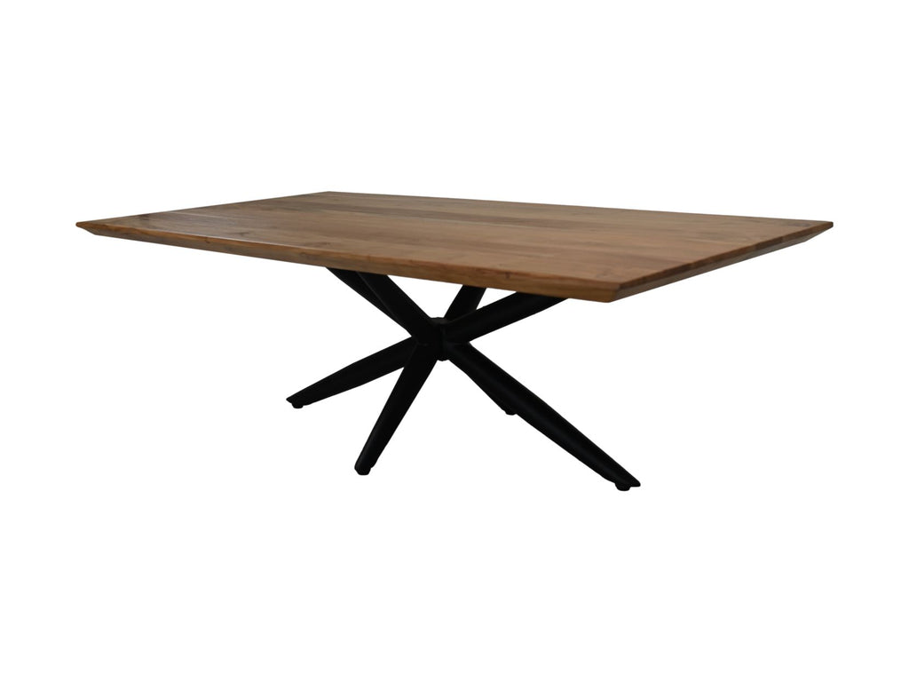 Rechteckiger Couchtisch Zürich - 130x75x44 - Natur/Schwarz - Akazie/Metall