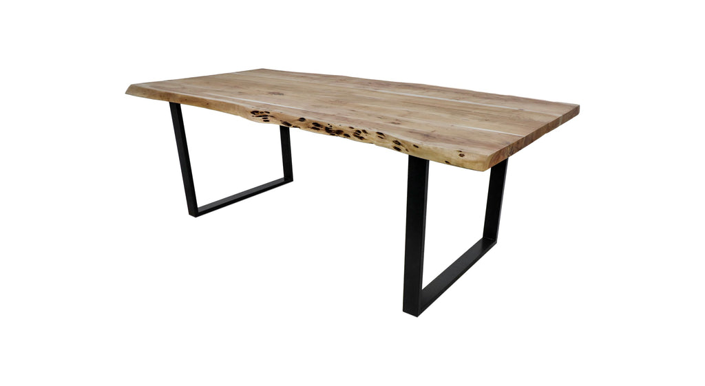 Rechteckiger Tisch SoHo - 260x100x73 - Natur/Schwarz - Akazienholz/Metall