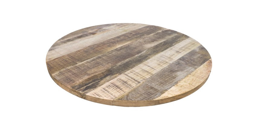 Rundes Tischplatte - ø120x4 - Natur - Mangoholz