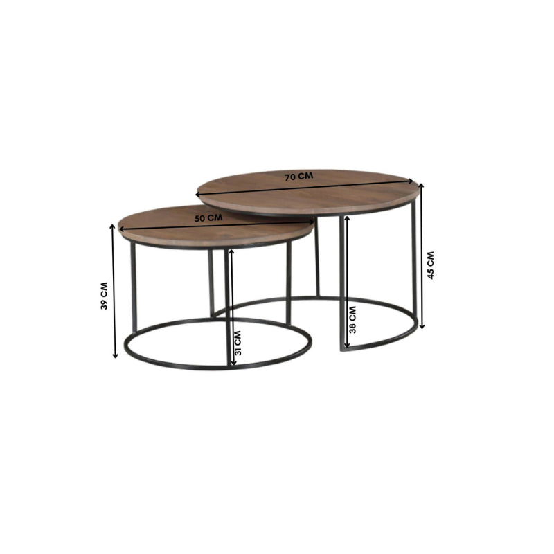 Couchtisch Madison Walnuss | Set von 2