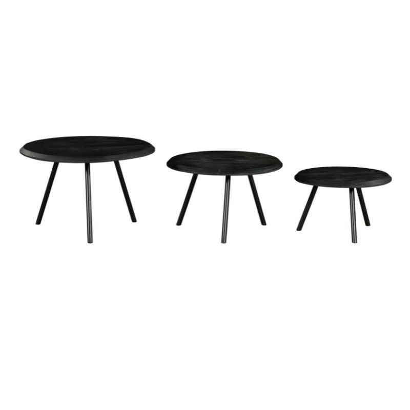 Couchtisch Ohio Schwarz | Set von 3