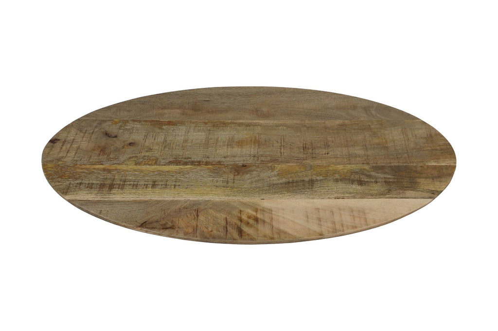 Salontafelblad Bern oval - 100x60x2,5 - Natur - Schweizer Kante - Mangoholz