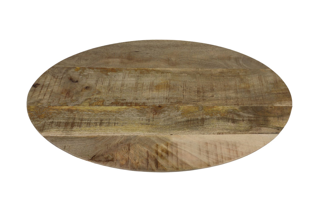 Salontafelblad Bern oval - 100x60x2,5 - Natur - Schweizer Kante - Mangoholz