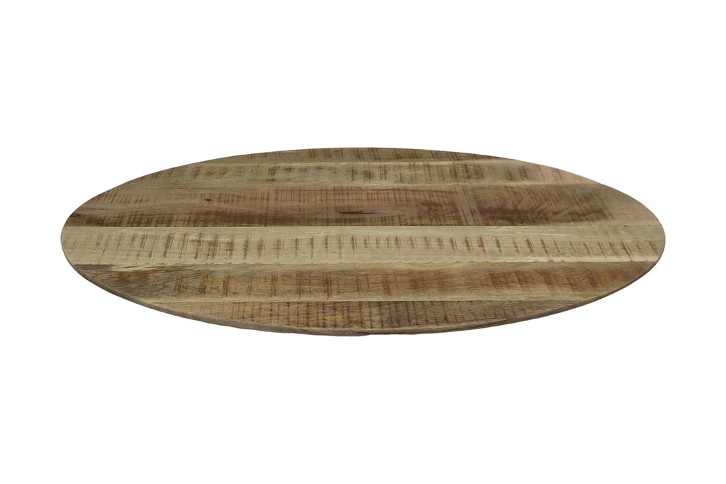 Salontafelblad Bern oval - 130x80x2,5 - Natur - Schweizer Kante - Mangoholz