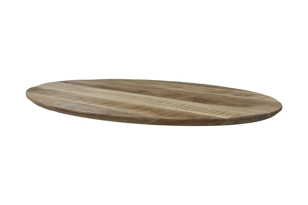 Salontafelblad Bern oval - 130x80x2,5 - Natur - Schweizer Kante - Mangoholz