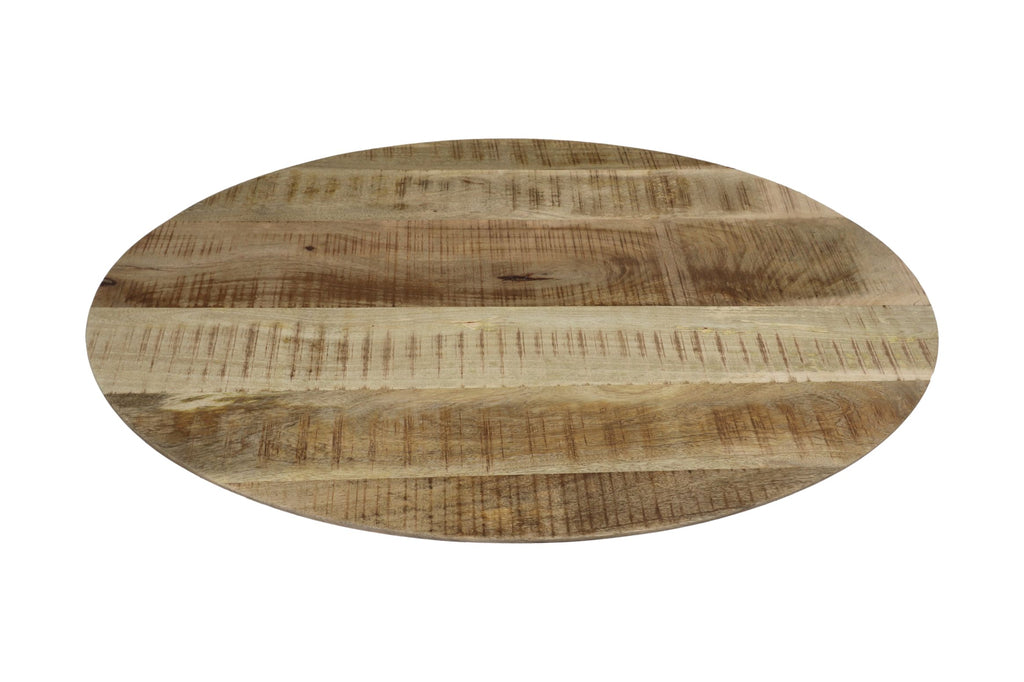 Salontafelblad Bern oval - 130x80x2,5 - Natur - Schweizer Kante - Mangoholz