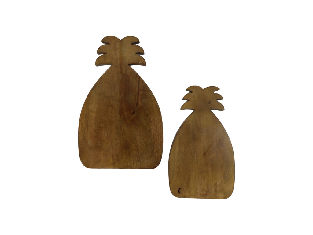 Schneidebrett Ananas - Natur - Mangoholz - Set von 2