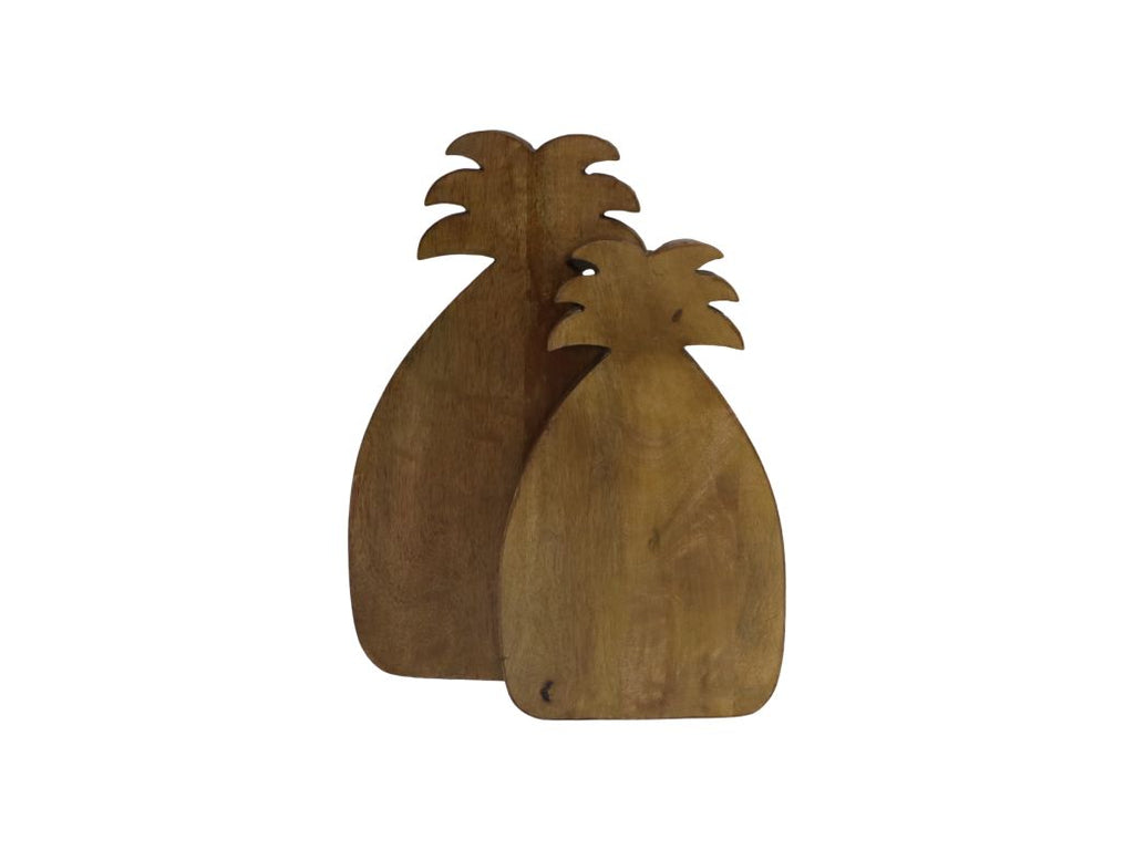 Schneidebrett Ananas - Natur - Mangoholz - Set von 2