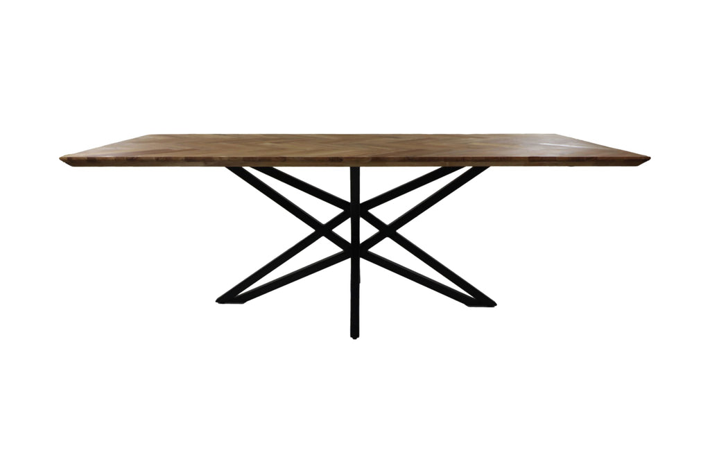 Tafel Fishbone Rechteckig - 180x90x76 - Natur - Eiche