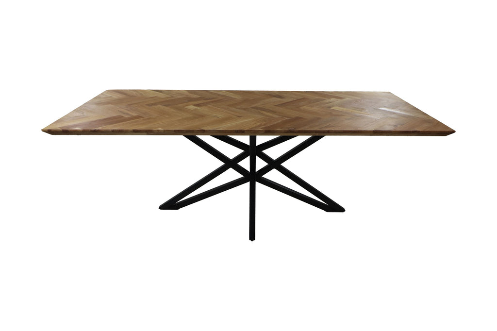 Tafel Fishbone Rechteckig - 180x90x76 - Natur - Eiche