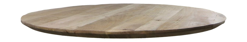 Tafelblad Bern rund - 120x120x3,5 - Natur - Schweizer Kante - Mangoholz