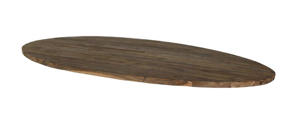 Tischplatte oval - 240x120 cm - Vintage - Teak