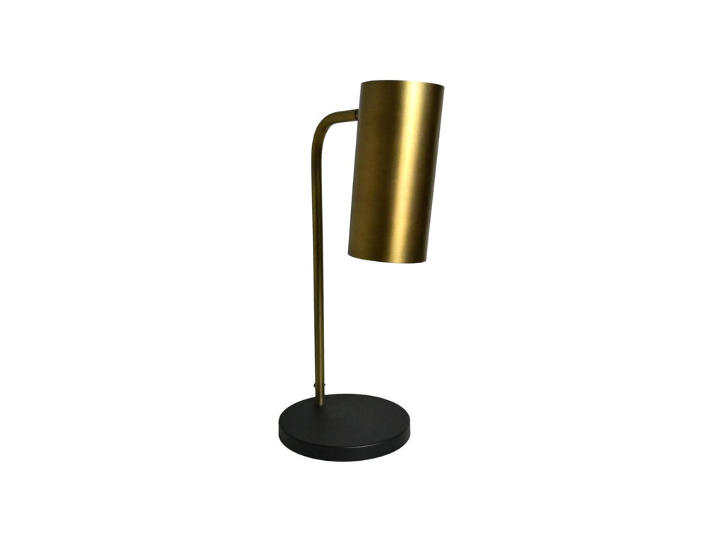 Tischlampe mit Zylinder - 30x20x50 - Gold/Schwarz - Metall