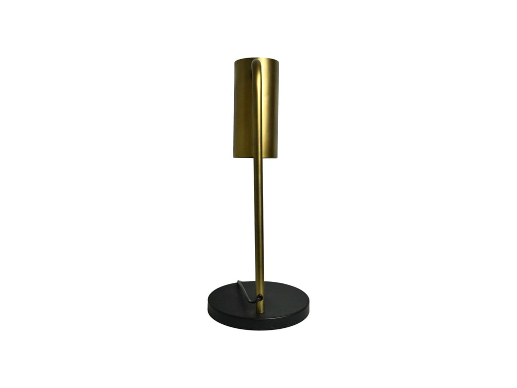 Tischlampe mit Zylinder - 30x20x50 - Gold/Schwarz - Metall