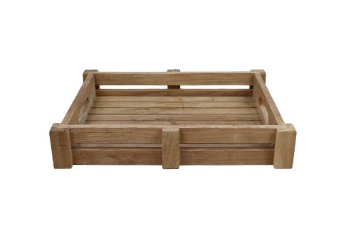 Tablett Teak Serviertablett - 30x40x7 - Natur - Teak