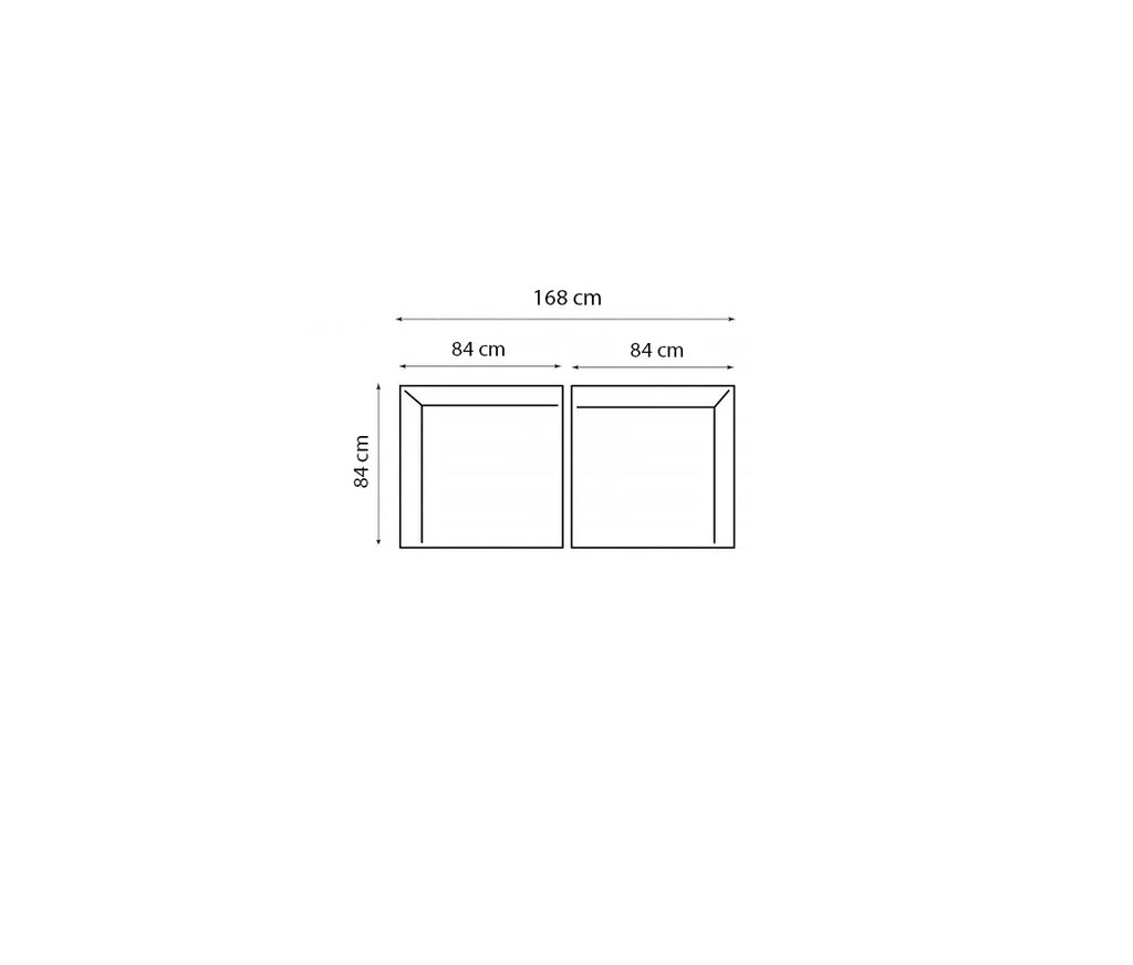 Tuin 2-Sitzer Loungeset modular Aruba (inkl. Kissen) - 2-teilig - Holz - Braun