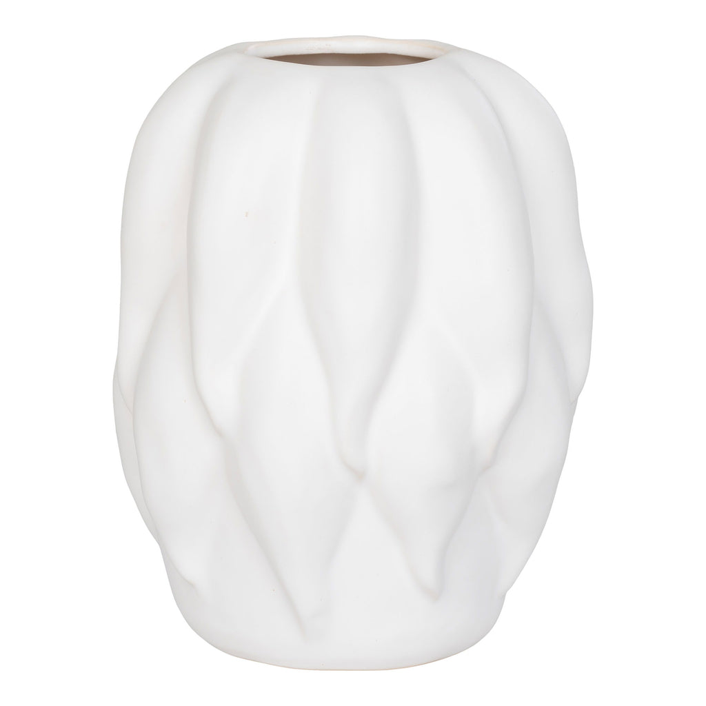 Vase - Vase, Keramik, beige, 19,5x19,5x26 cm