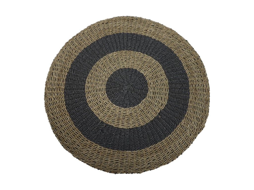 Teppich - ø100 - Raffia/Seegras - Natur/Grau