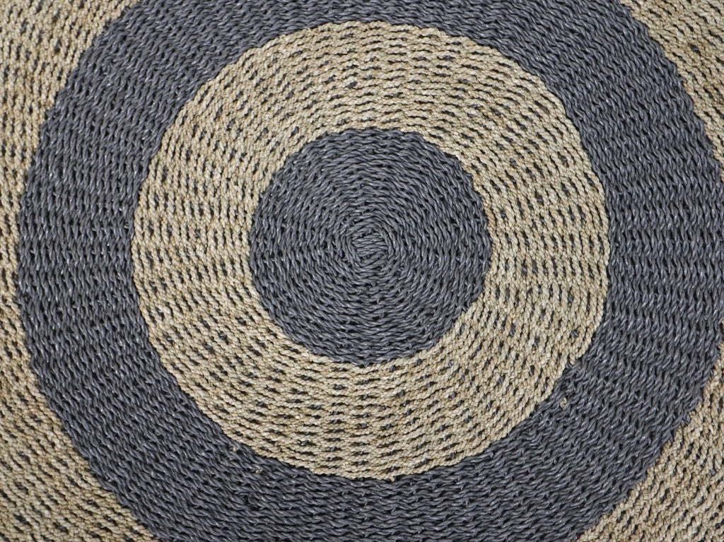 Teppich - ø100 - Raffia/Seegras - Natur/Grau