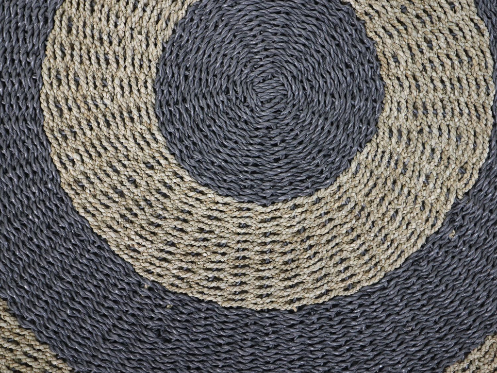 Teppich - ø100 - Raffia/Seegras - Natur/Grau