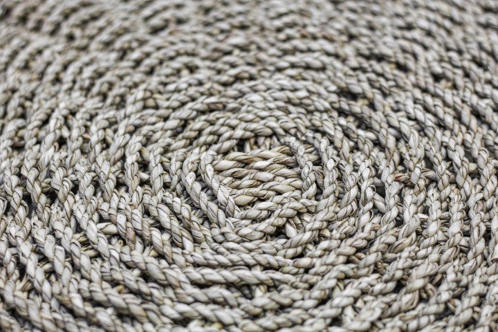 Teppich - ø120 cm - Raffia/Seegras - Natur