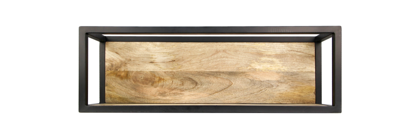 Wandbox Levels - 75x25 cm - Mangoholz/Eisen