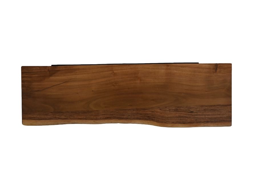 Wandregal Live Edge - 70x20 cm - Akazie/Eisen