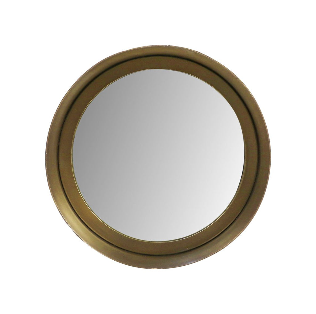 Wandspiegel Fletcher Rond - ø20 - antik gold - Metall/Glas