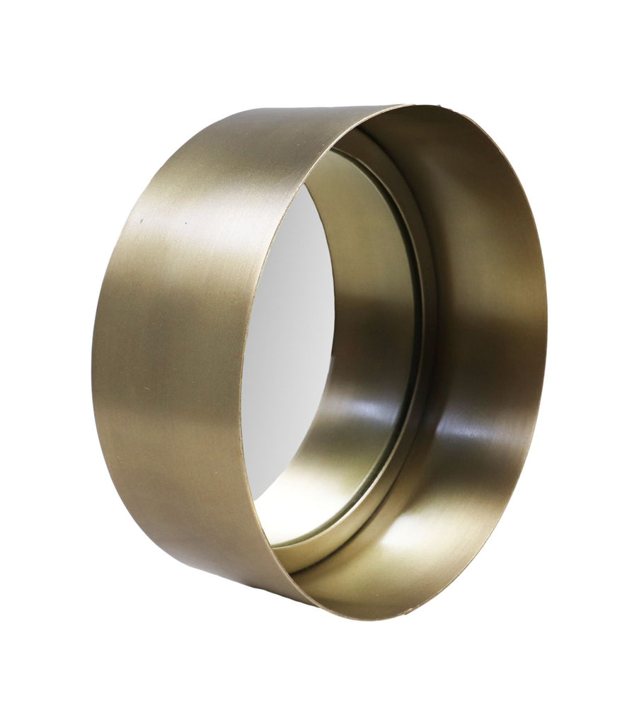 Wandspiegel Fletcher Rond - ø20 - antik gold - Metall/Glas