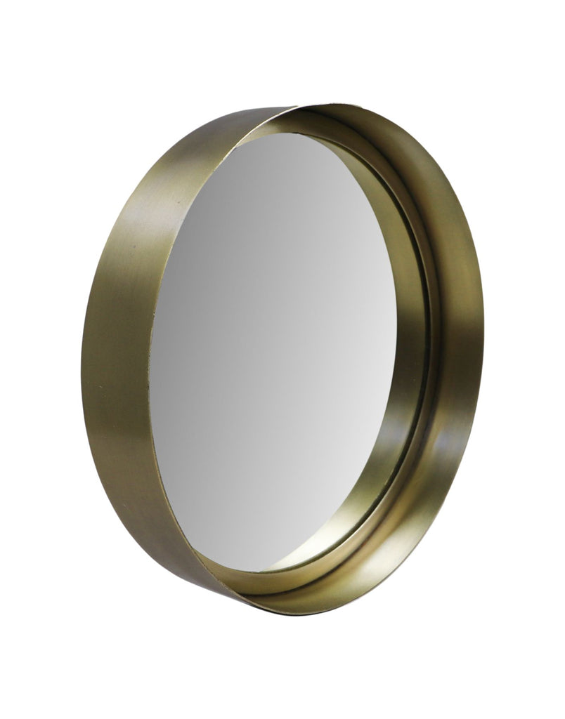 Wandspiegel Fletcher Rond - ø30 - antik gold - Metall/Glas