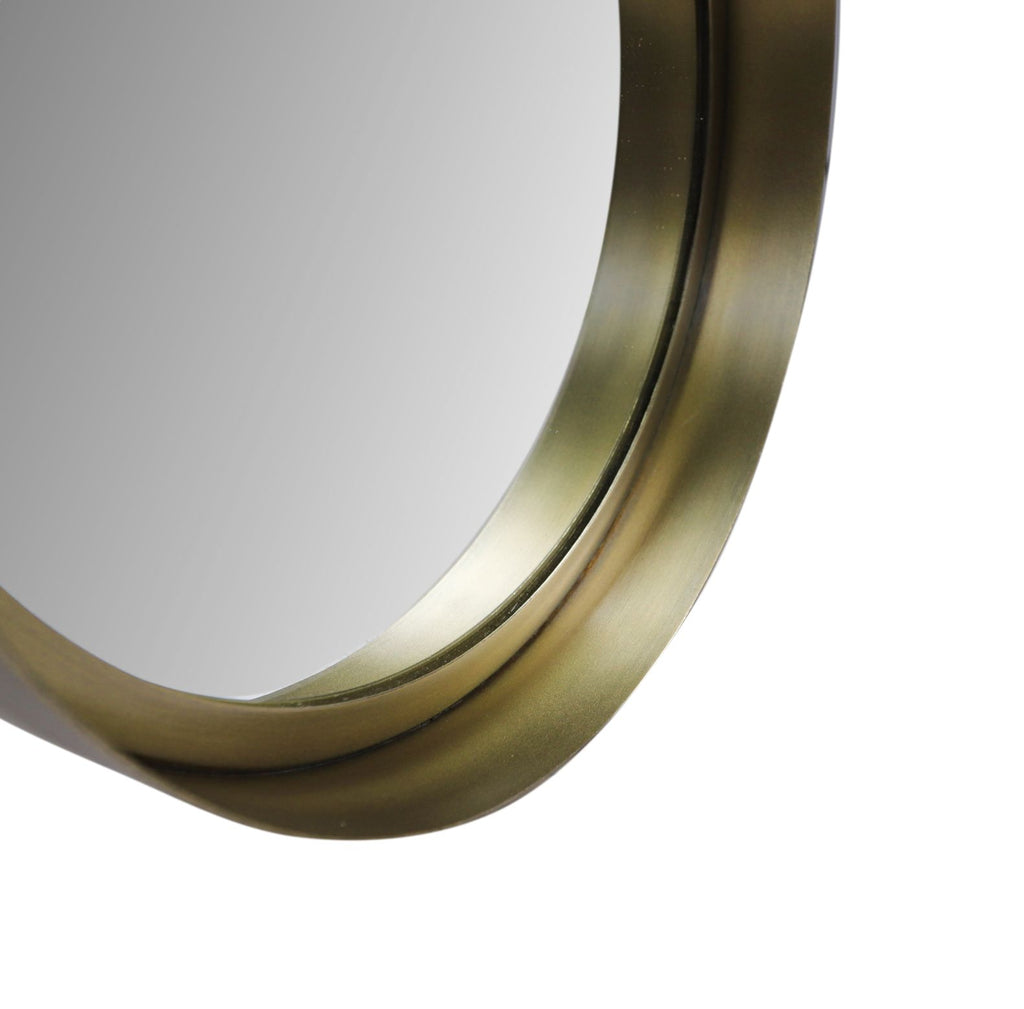 Wandspiegel Fletcher Rond - ø30 - antik gold - Metall/Glas