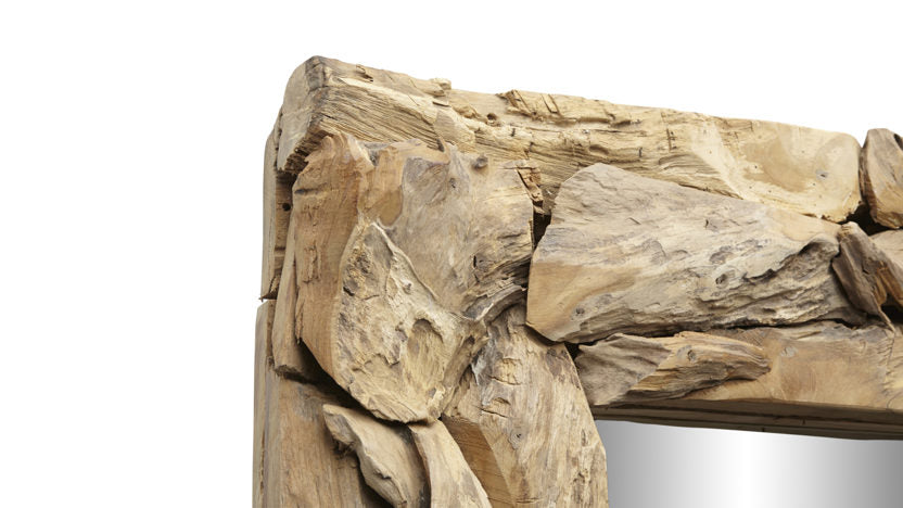 Wandspiegel Root - 160x90 cm - Teak Wurzelholz