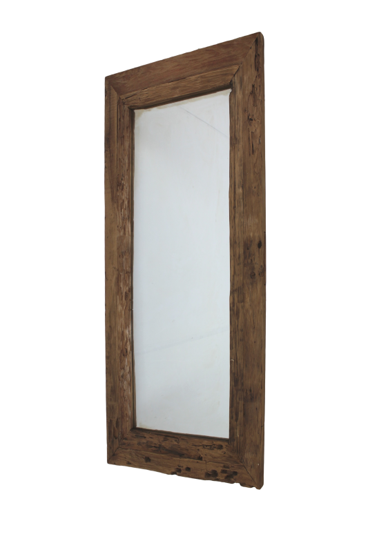 Wandspiegel Rustiek - 120x3x80 - Natur - Treibholz Teak