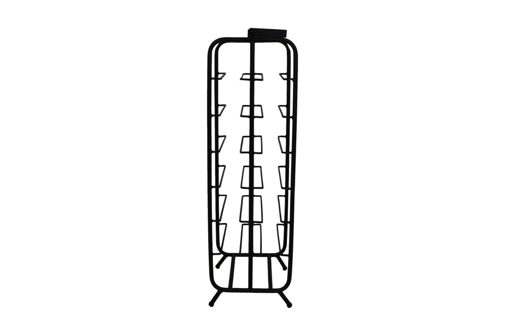 Weinregal - 25x25x90 - Schwarz - Metall